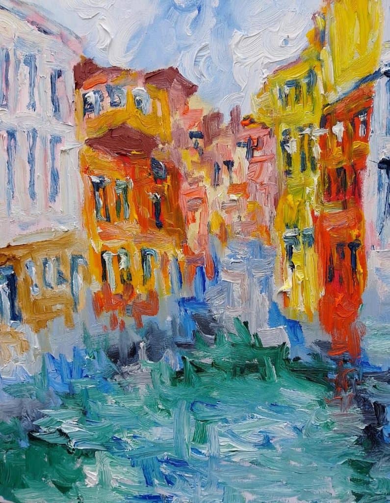 Abstract painting of Venice by Mel O'Dea