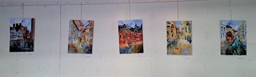 On the Pig's Back cafe Cork. Mel O'Dea paintings.