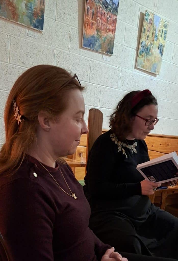 Reading at On the Pig's Back cafe, Cork. Mel O'Dea.